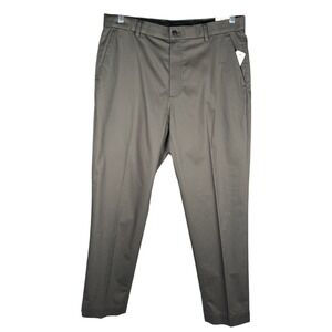 Brooks Brothers Advantage Chino Mens 36x32 Gray Clark Fit Wrinkle Resistant NEW